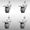 Service Caster 3.5 Inch SS Gray Polyurethane 1/2 Inch Threaded Stem Caster Set Total Lock Brake SCC-SSTSTTL20S3514-PPUB-121315-4 - alternate 1